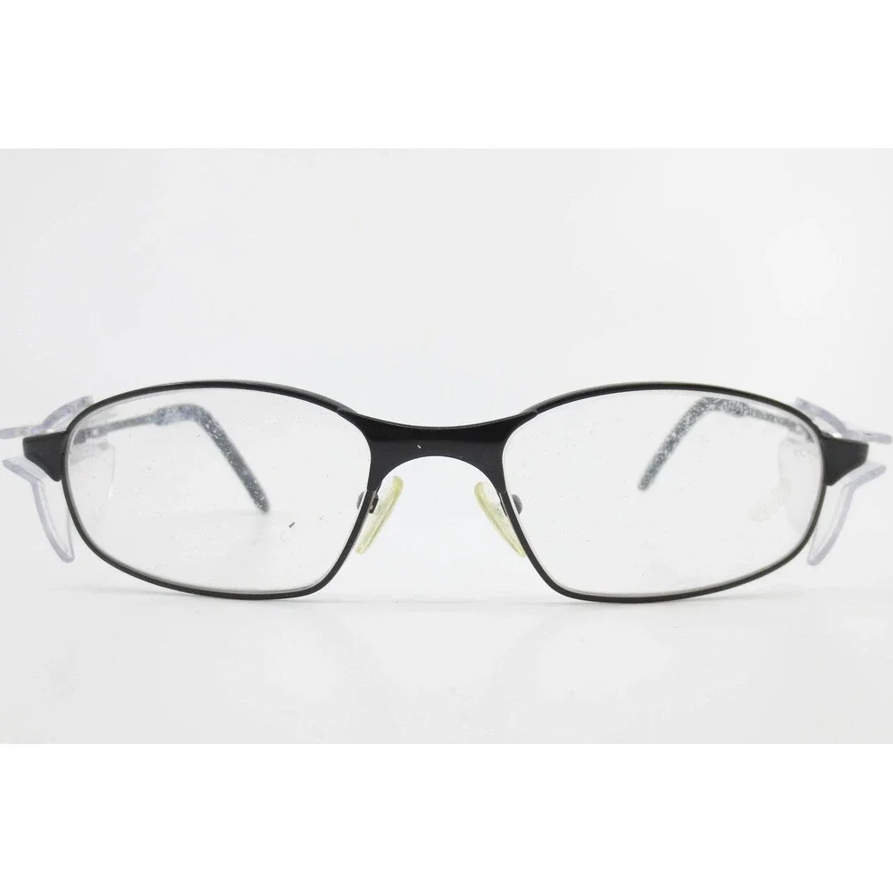 Titmus Safety Glasses Black Metal Oval Frame Clear Side Shields EXT6 50 20 140